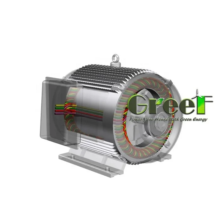 
5kW 250rpm 380v free energy permanent magnet generator , low speed long lifespan alternator 