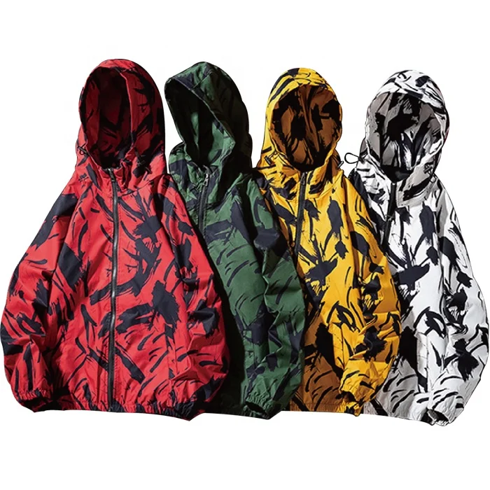 

Fashion Design Sublimation Casual Wear Men Zip Up Windbreaker Hoodie Jacket With Your Private Label, Colors