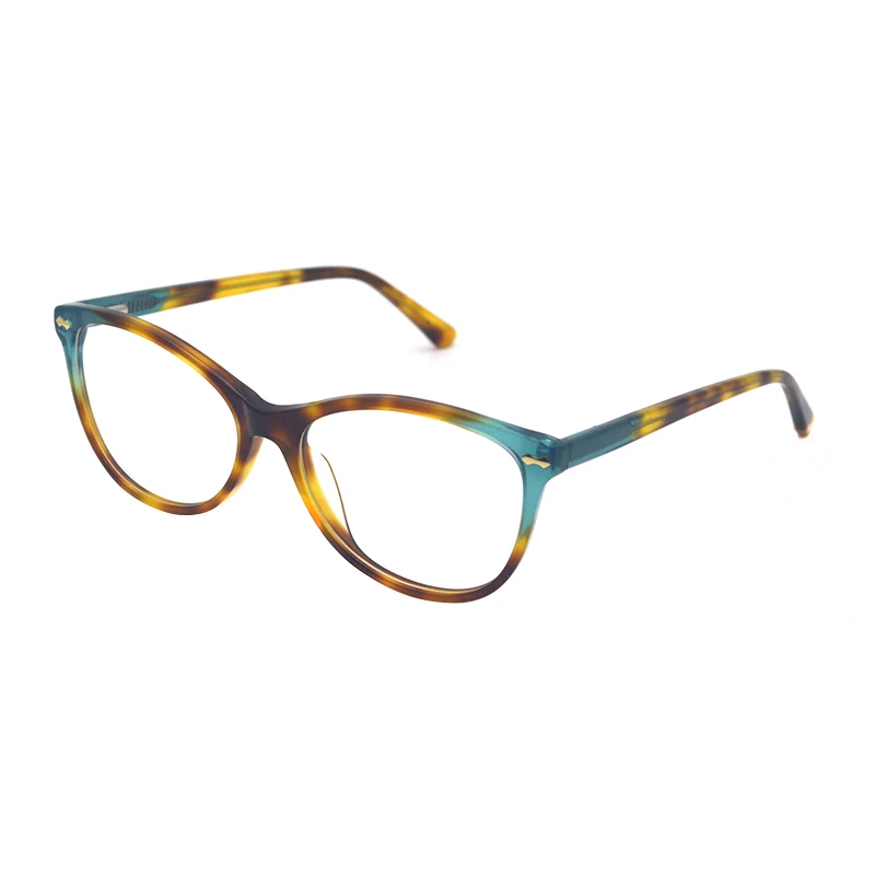 

New Design 2021 Ready Stock Fast Delivery Custom Private Design Handmade Acetate Cat-Eye Optical Eyeglass Frames, Customize color