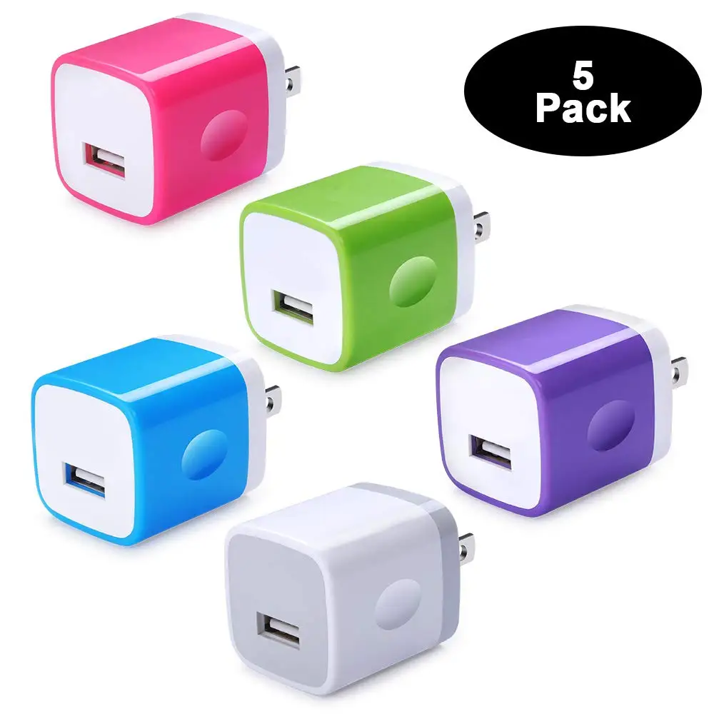 

5V 1A Universal Portable Small Usb Mobile Phone Charger For All Smart Phone, Black, white, blue, red, green etc