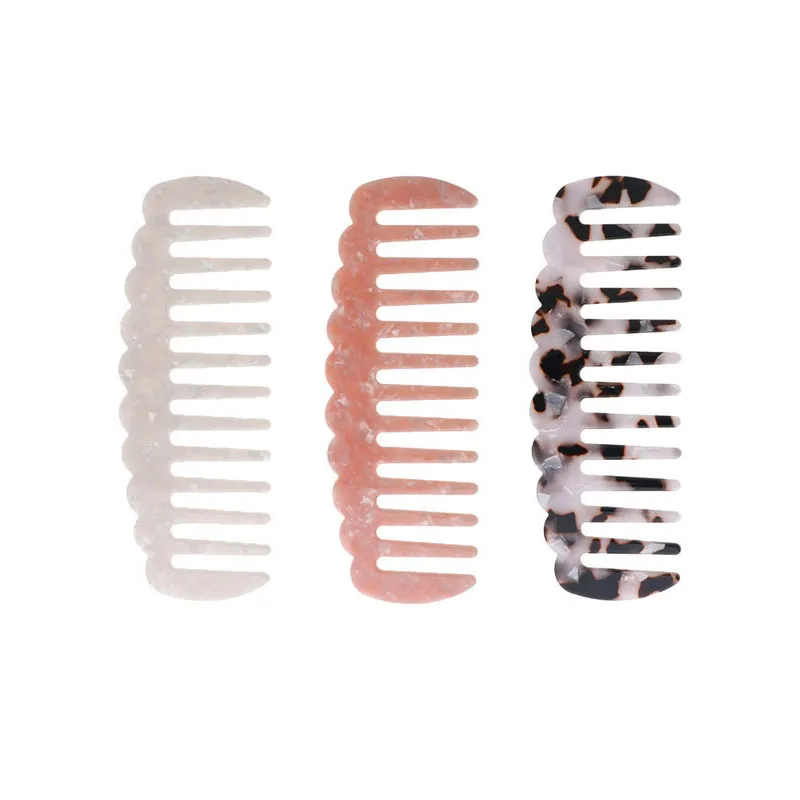 

luxury wave shaped wholesale wide tooth cellulose acetate hair comb hair curly salon tools custom logo hot comb, Customized color