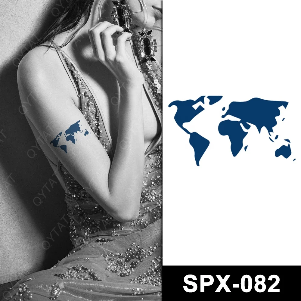 

Last 2 Weeks Temporary Dark Blue Semi Permanent Herbal Juice Jagua Tattoo Sticker