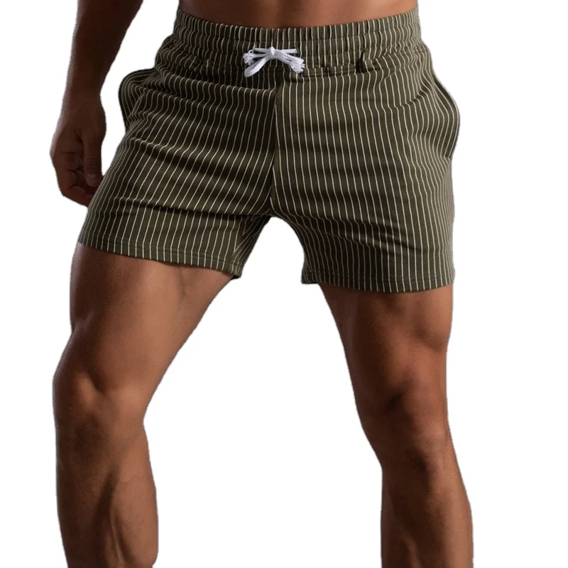 

2022 New Cotton Striped Print Casual Slim Fit Men's Shorts