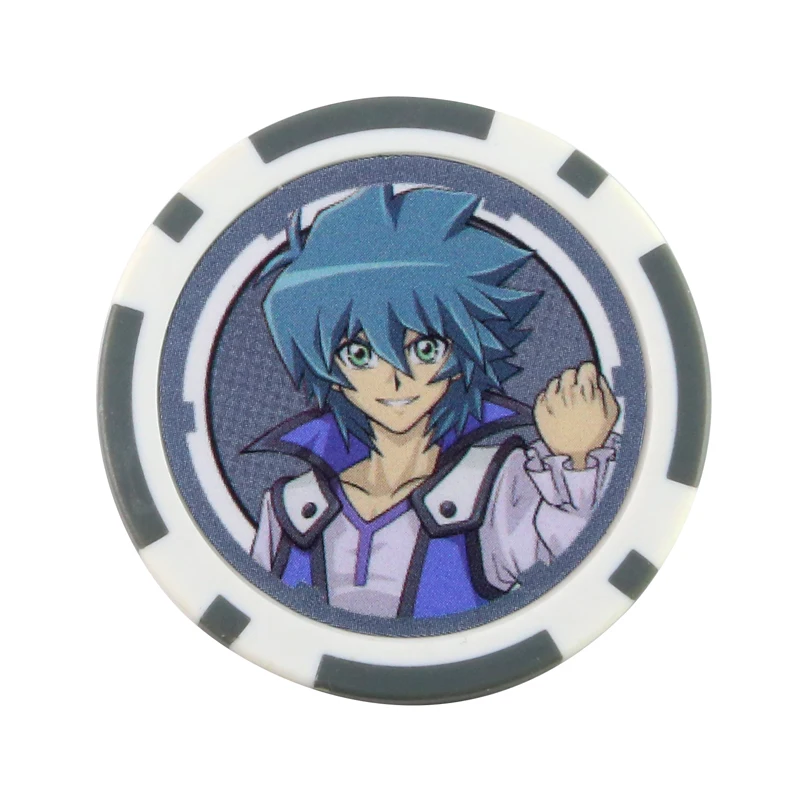 
Monte Carlo clay poker chips casino tokens chips with custom gold trim sticker 