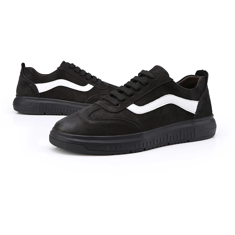 

hot Wholesale Customize logo Men's board shoes casual breathable men's shoes leather low-top sneakers, Custom made