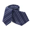 Xinli Custom Gear Rack Striped Neck Ties Blue Woven Business Formal Tie 100% Silk Man Necktie