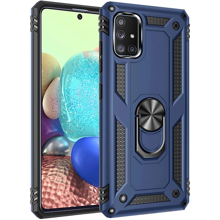 

HOCAYU For Galaxy Samsung A71 A51 A70 A50s Back Cover, Metal Tpu Pc Armor Case For Samsung A71 Magnetic Cell Phone Shell