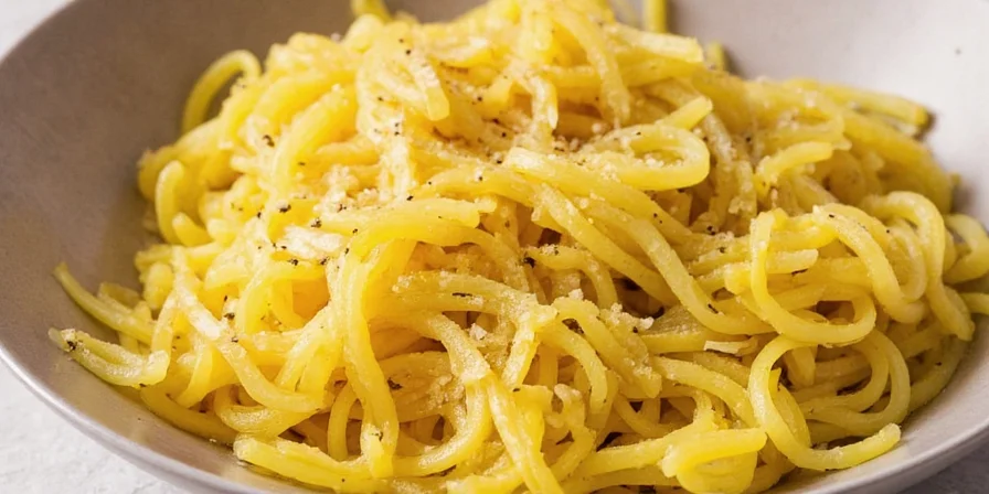 Cumin chili spaghetti squash with feta and parsley