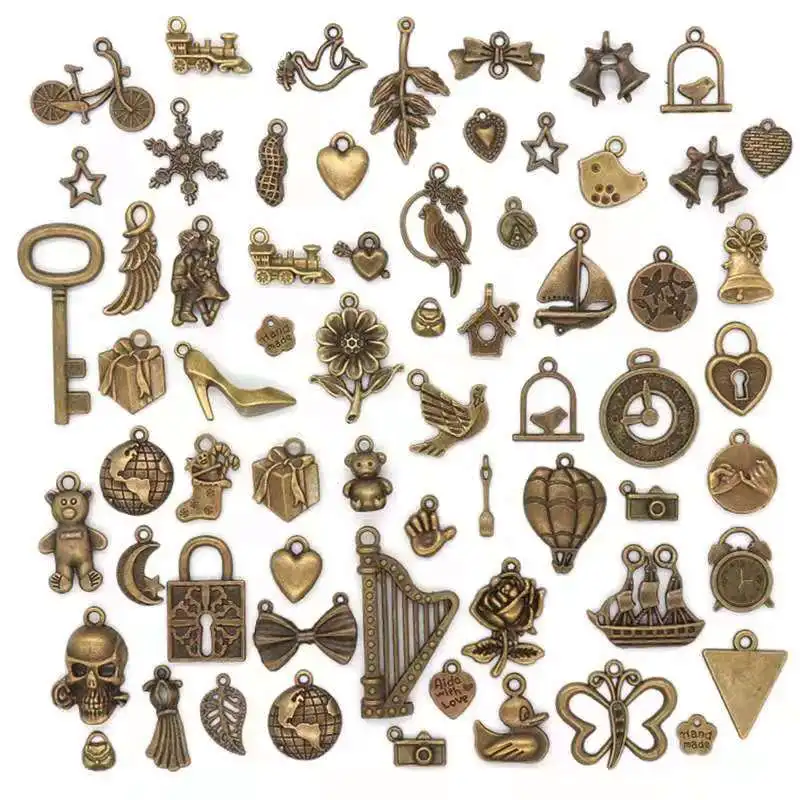 

DIY jewelry accessories Bracelet key chain pendant jewelry materials mixed Vintage alloy accessories pendant