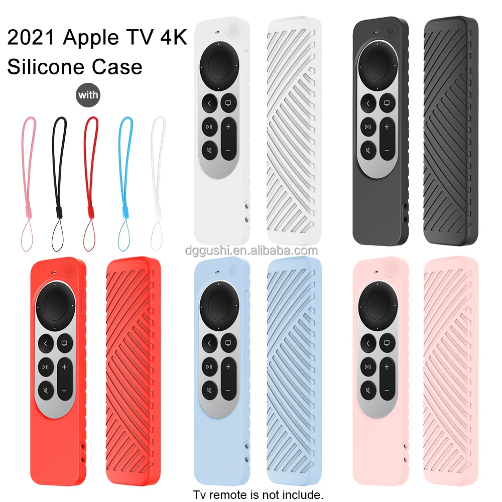 

Anti-Drop Shock Proof Silicone Protective Cover Case For 2021 Apple Tv 4K Remote, 5 colors