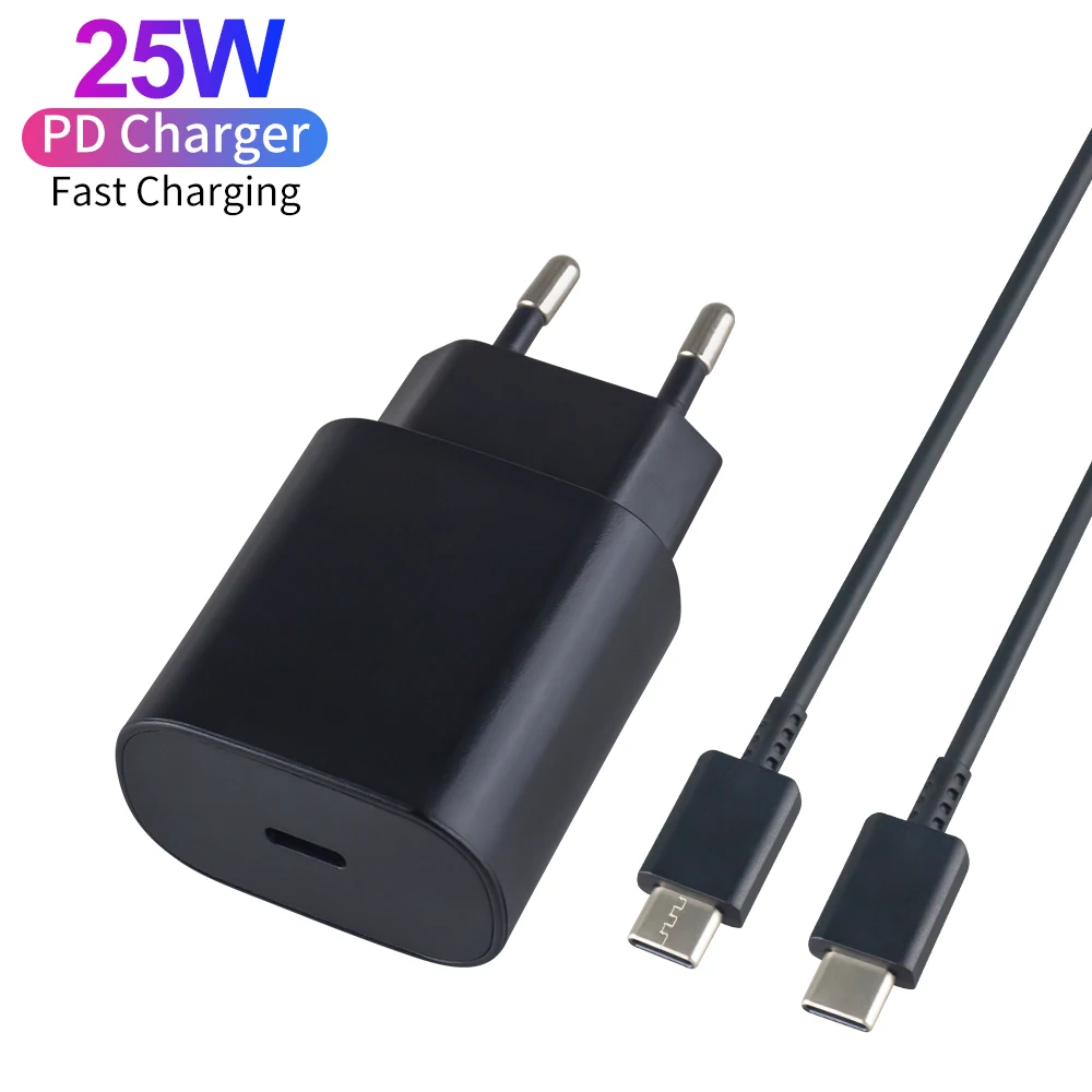 25W Fast Charger Original Type C PD Travel Adapter for Samsung Galaxy Note 10/Note 20 USB Type C Wall Charger for Samsung S20