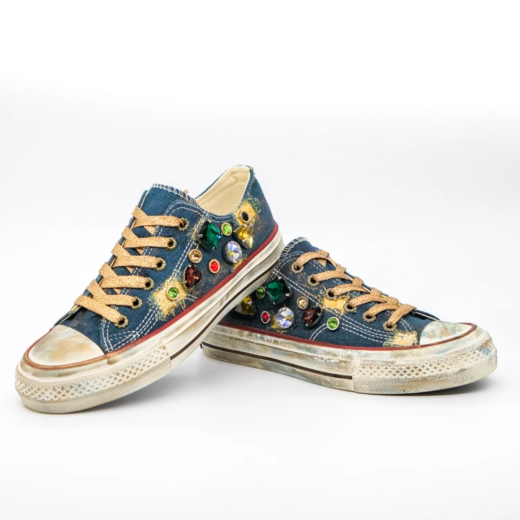 

Factory directly wholesale flat sneakers light weight canvas shoes breathable shoe woman