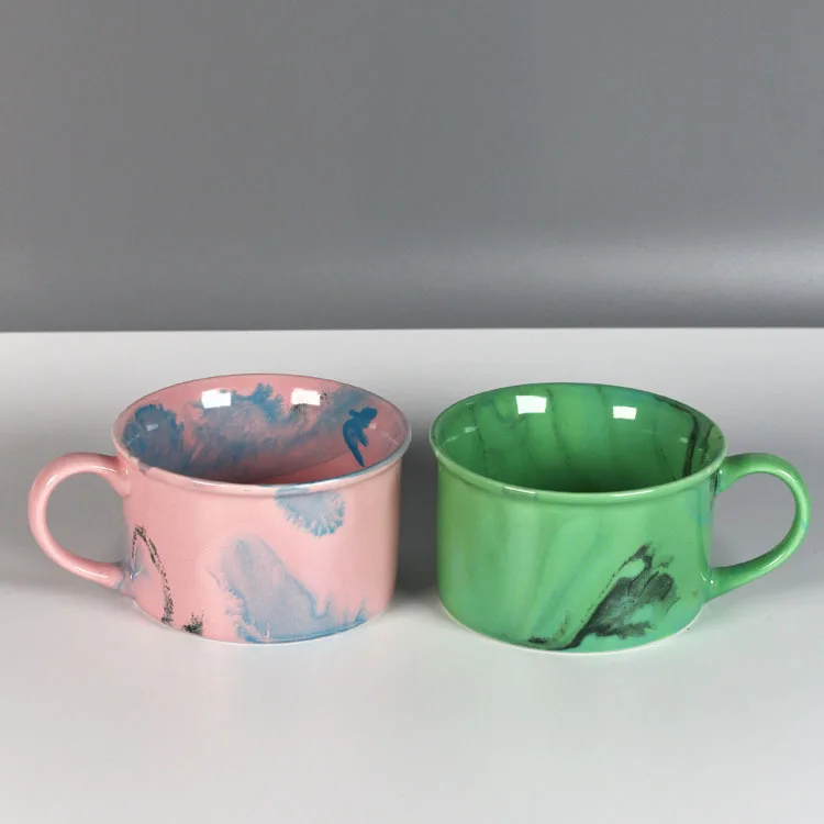 

wholesale splash ink style coffee milk ceramic mug, As picture