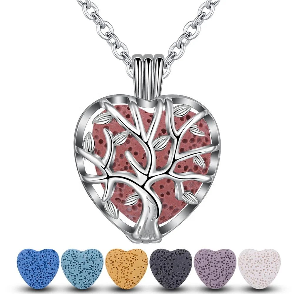Wholesale essential oil aromatherapy therapy jewelry aroma diffuser pendant necklace