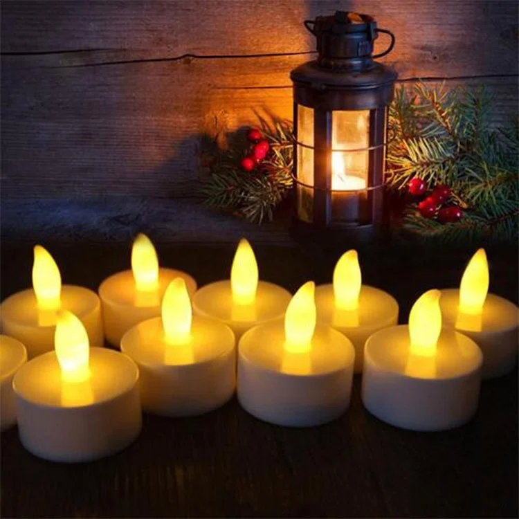 Artificial Battery Operated Flameless Candles Bulk Big Diameter Flickering Led Tea Light