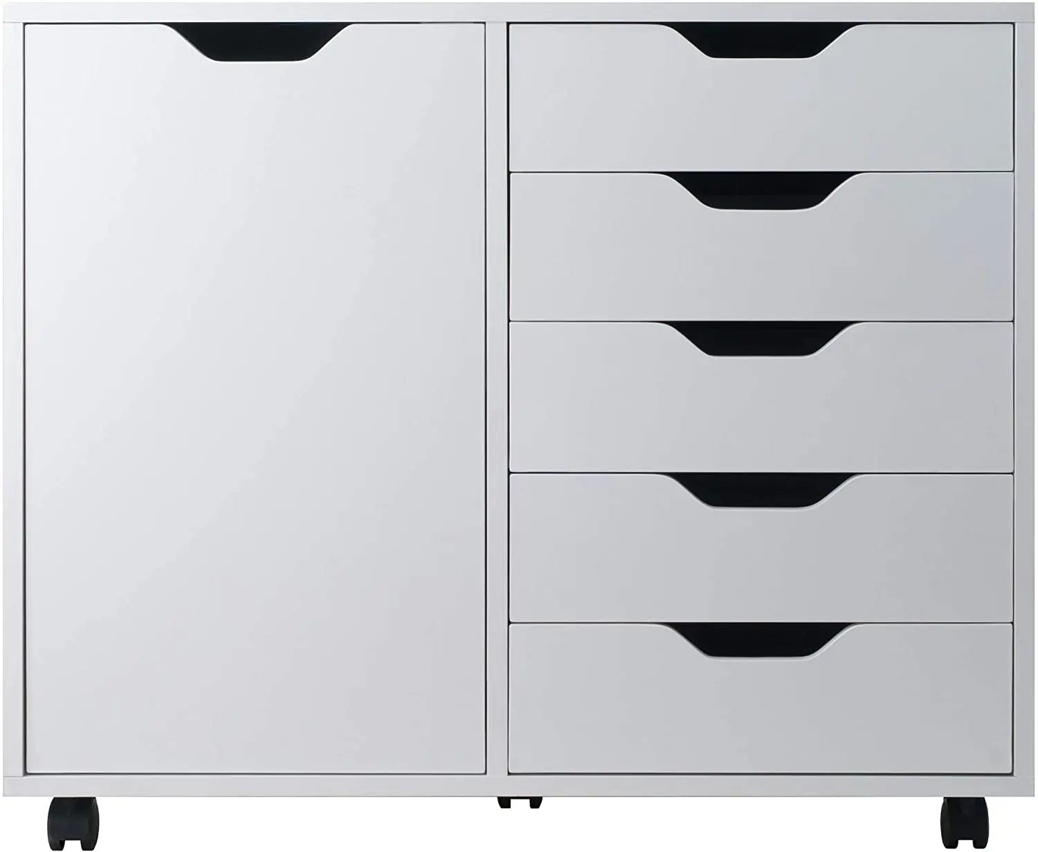 
Winsome Wood Halifax 5-Drawer Mobile Side Cabinet, Multiple Finishes 