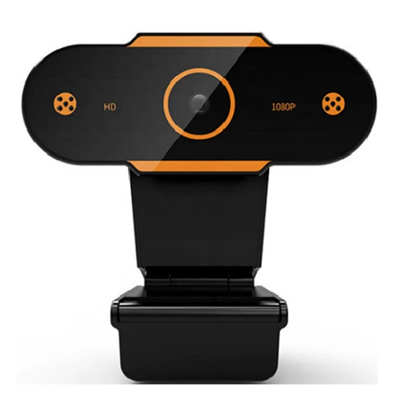 

Autofocus Full HD Webcam 720P 1080P 2K USB PC Online Chat Streaming Video Camera with Mic 60 fps WebCam, Black+orange