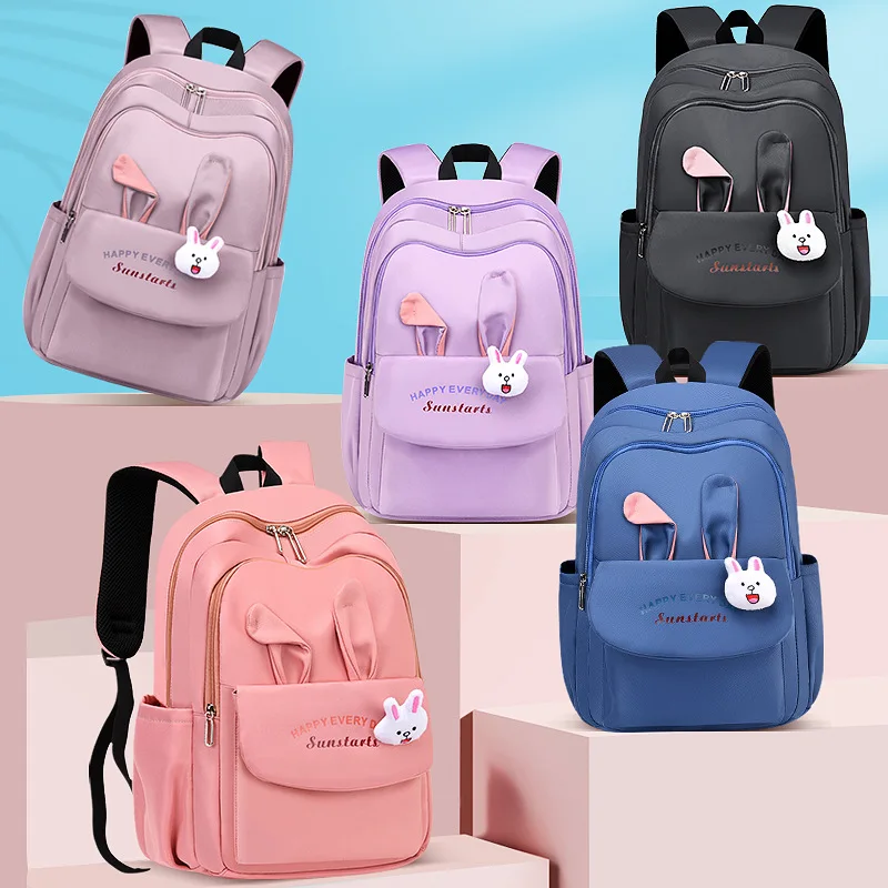 

Cheap Student Kids rabbit bookbags unisex schoolbags Children book Backpack School Bags For Girls