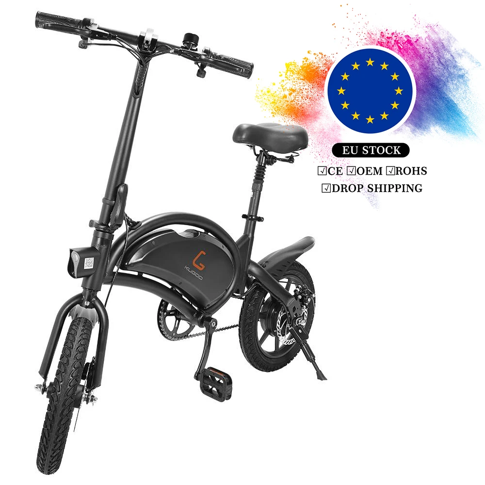 

Most popular KUGOO Kirin B2 Folding Moped Electric Bike Ebikes 400W Motor 45km/h Range china electric bicycle