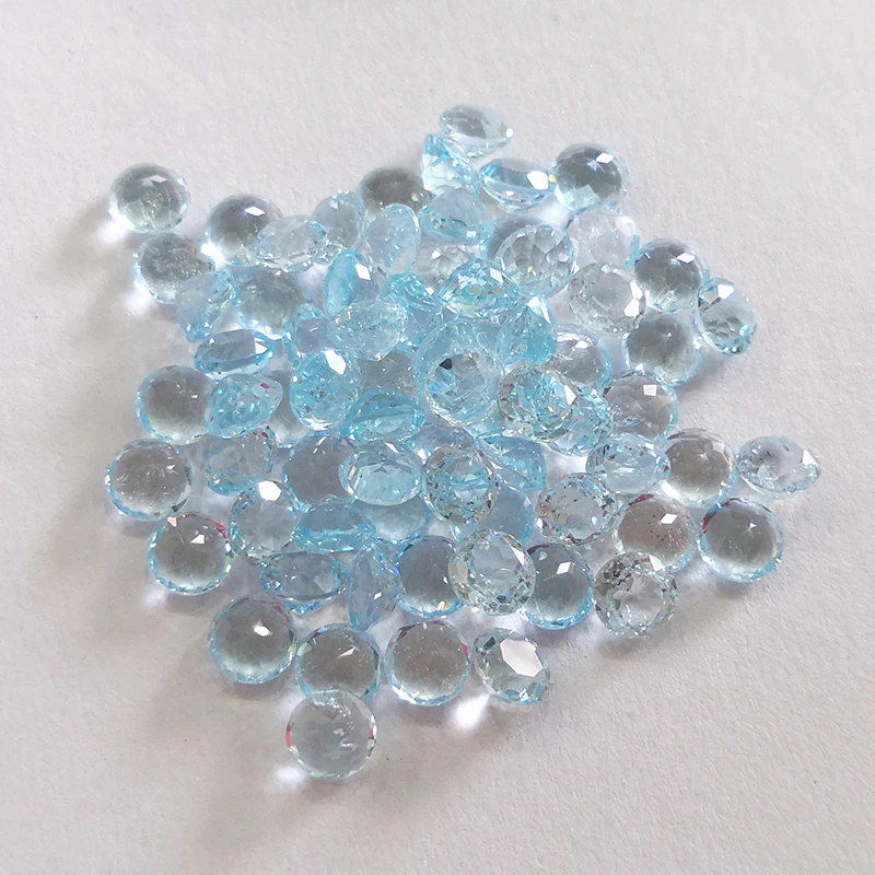 

Beautiful 3.5mm natural sky blue topaz loose gemstones