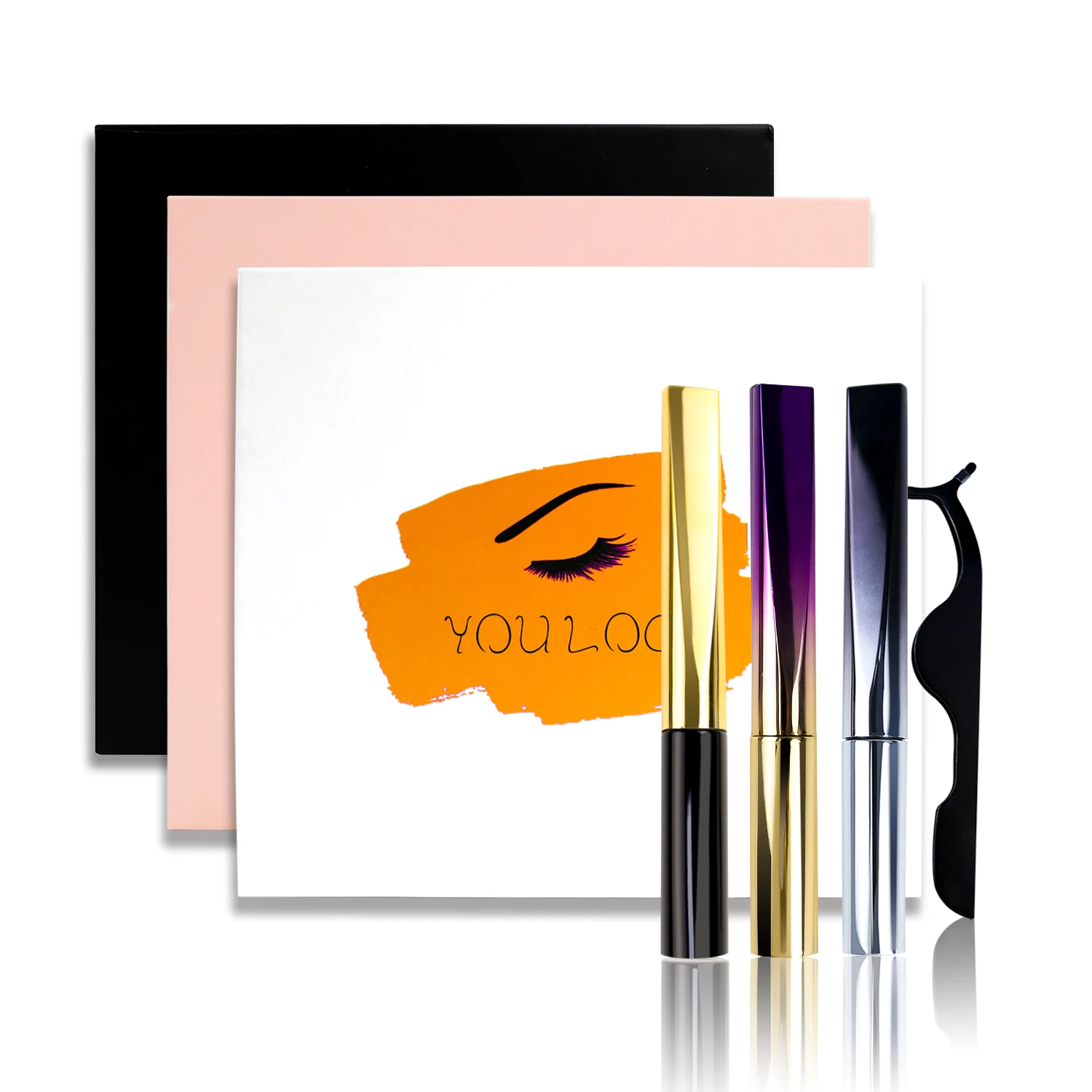 

magic adhesive eyeliner pen for strip eyelashes eyeliner glue pen with box, Multi-colored