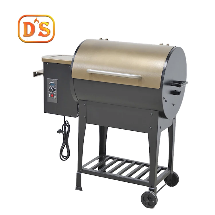 

Hot sale PID electric control wood pellet grills smokers, Black