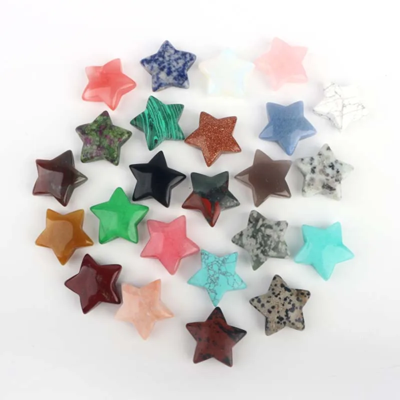 

Hot Sale high-quality crystals healing stones 1 inch ornament variety quartz crystal small star for gift