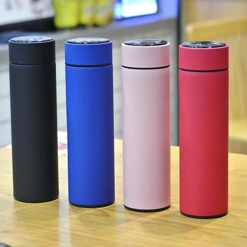

500ml Smart Digital LED Display Double Wall Stainless Steel Water Bottle, Customized color acceptable