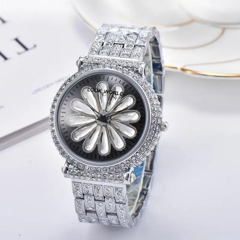 

Hot sell Fully Iced Out Watch Luxury Cz Diamond Iced Out Watch Diamond Wale Golden Watch