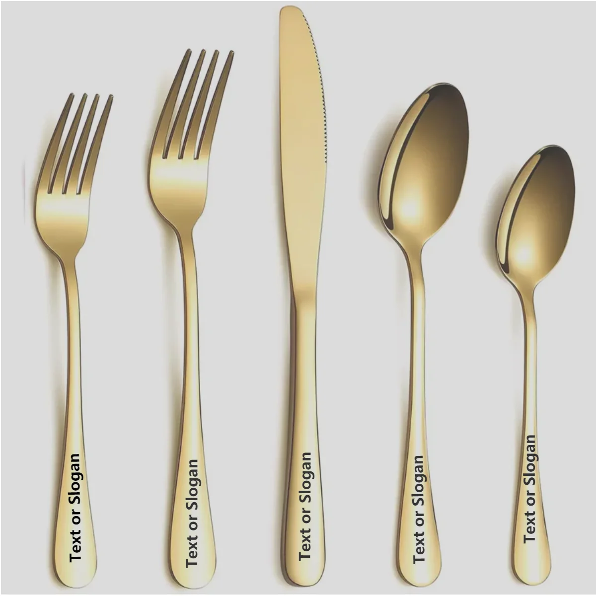 Bulk Luxury Gold Stainless Steel Cutlery Set Service Knife Fork Spoon