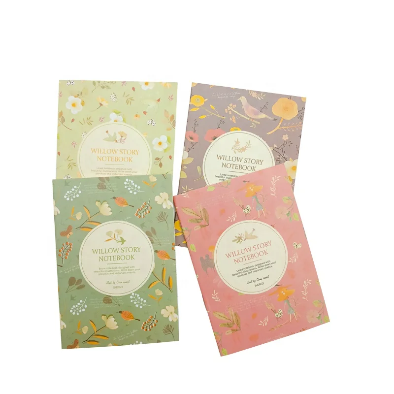 

Fancy Floral series flower and bird Mini cute Notepad vintage kraft stationary notebook