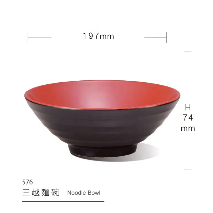 

Double colors melamine ecofriendly restaurant noodle bowl for Japanese ramen bowl, Double color