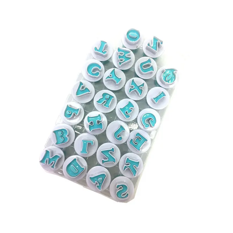 

26 English alphabet plastic biscuit mold fondant cake decoration tool