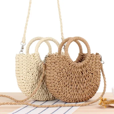 

Semicircle Hand-made Single-shoulder Holiday Beach Bag, Customized color