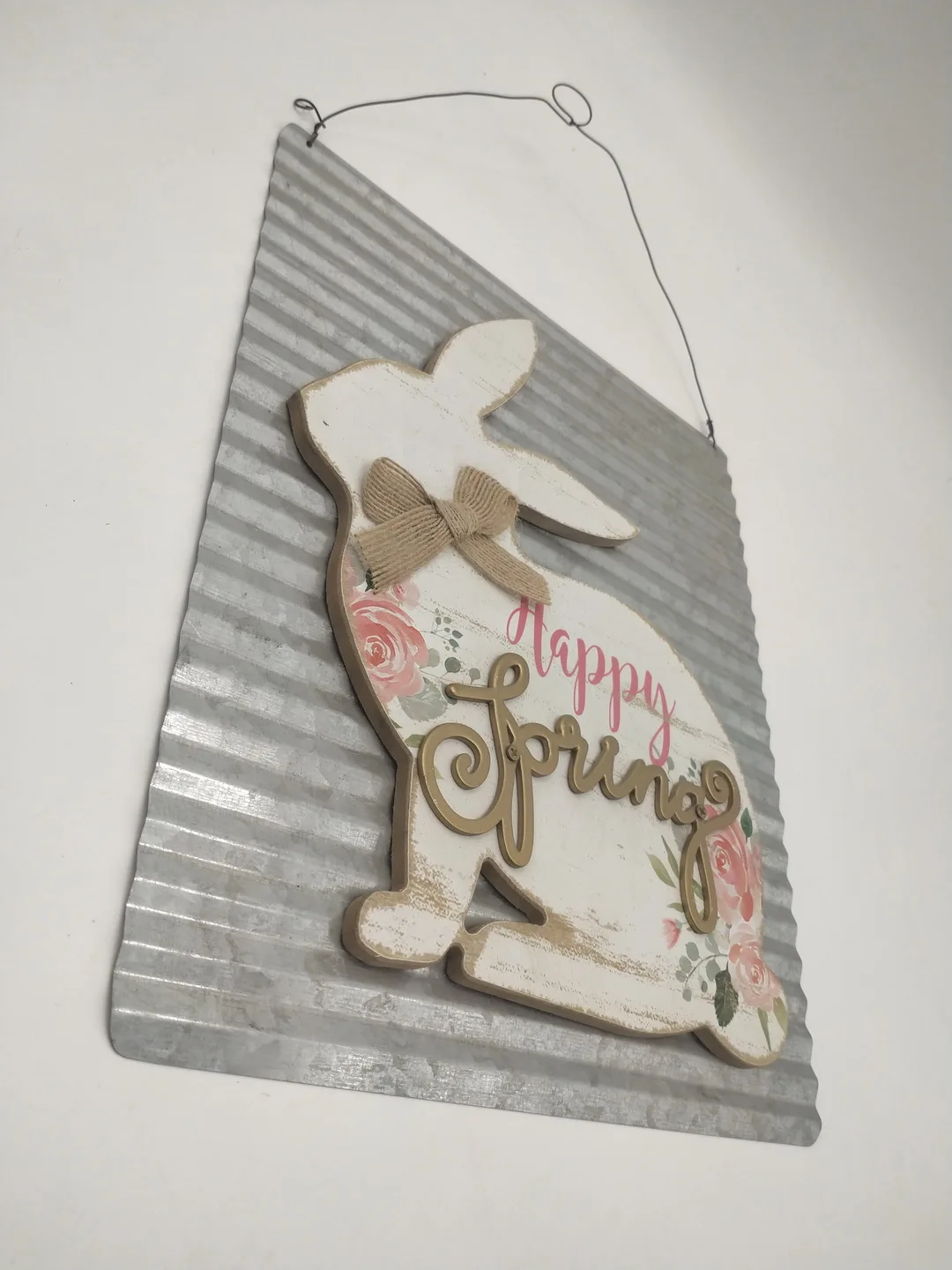 
Vintage Happy Easter Rabbit Design Metal Signs Wall Art Home Decorative Metal Plaque 