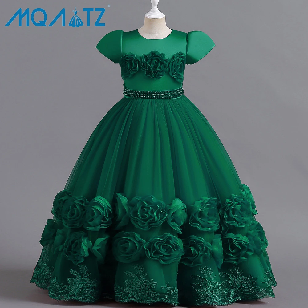 

MQATZ Christmas Tulle Dress Princess Birthday Pageant Bridesmaid Wedding Party Formal Vintage Ball Gown AL011