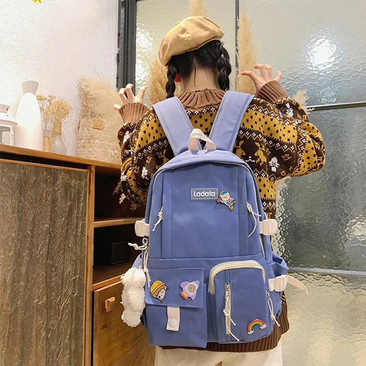 

Fashion high quality waterproof large capacity multi-pockets backpacks student for kids school bags girl