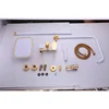 Modern style white gold waterfall rain bathroom hot and cold alumimum shower sets