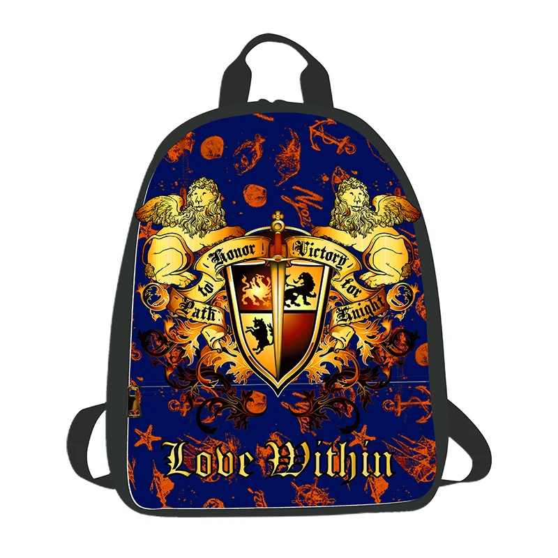 

Ngozi Golden Lion Blue Pattern Outdoor Men's Casual Backpack Travelling Leisure travel backpack Men's beach Backpack