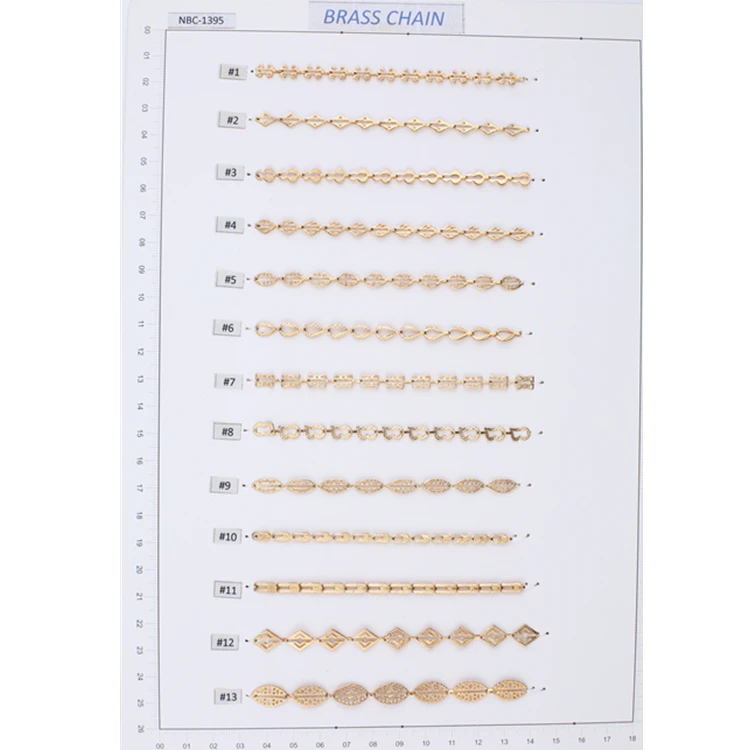 

Wholesale fashionable brass chain in raw jewelry charming deseign brass fancy chain