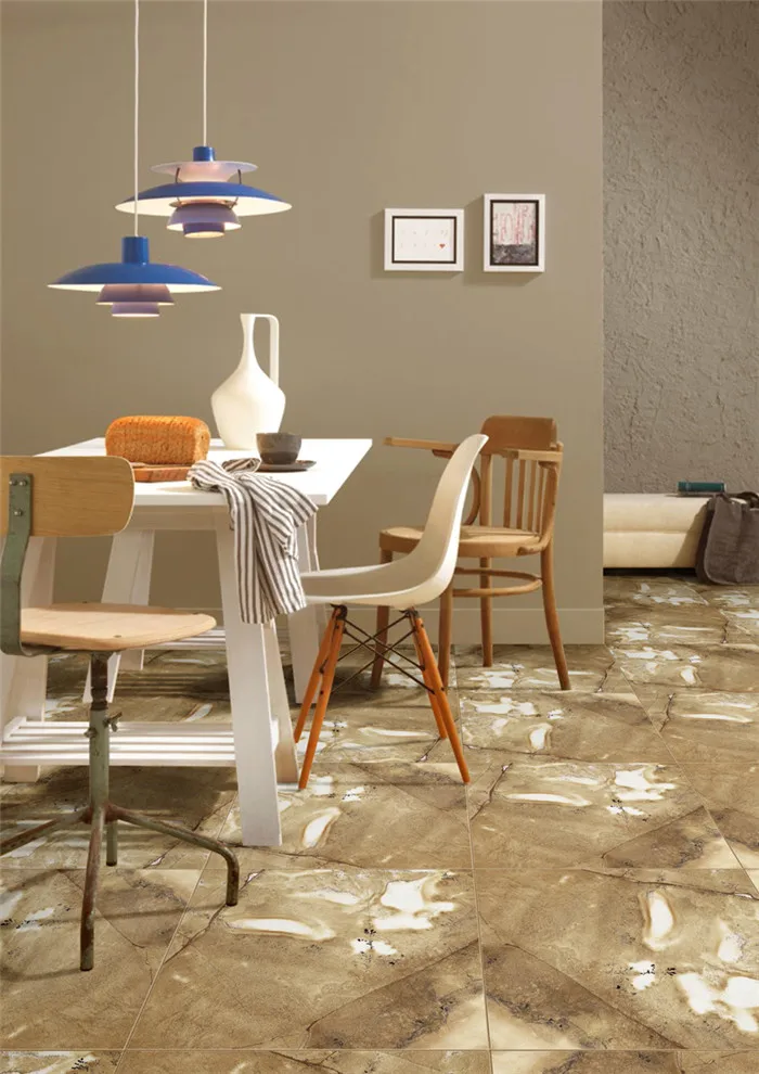 brown color slip resistant floor porcelain tiles for bathroom restaurant