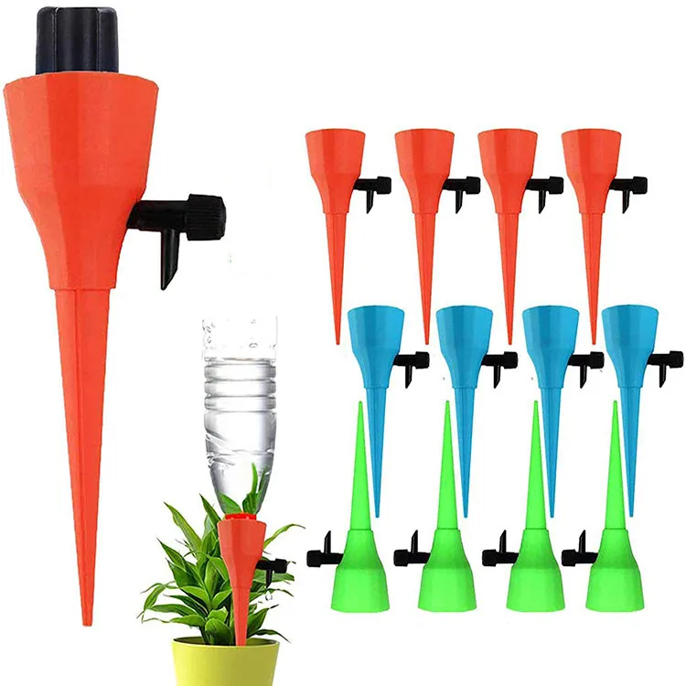 

mini plant watering device self watered spikes slow release control valve switch watered devices plastic waterer spike