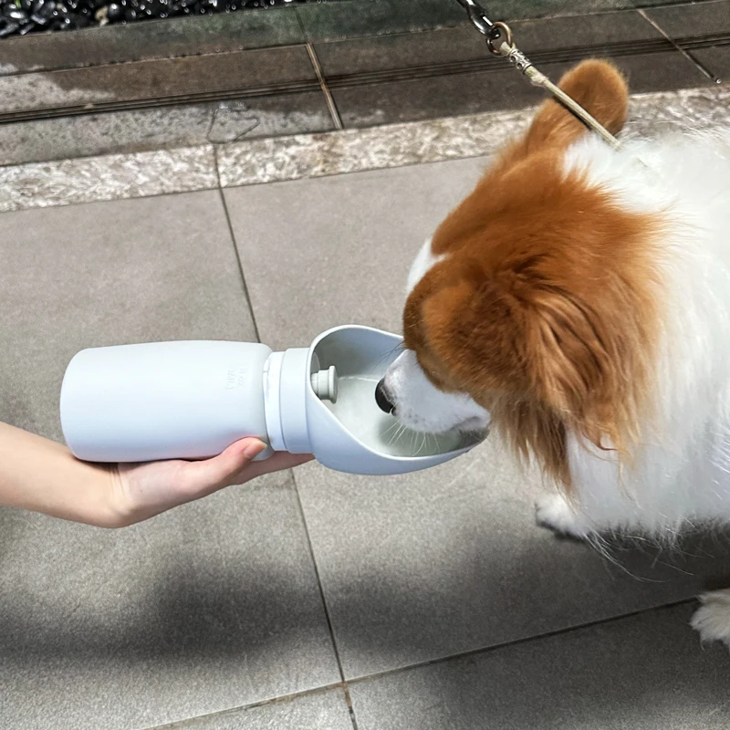 

OEM ODM Eco-Friendly 550ML Fold Portable Outdoor Silicone Travel Bowls Pet Water Bottle For Dogs