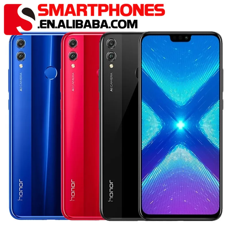 Global Rom Honor 8x  6GB+ 128GB 6.5'' full Screen OTA update Smartphone not  Mobile phone Android 8.1 Octa Core fingerprint ID