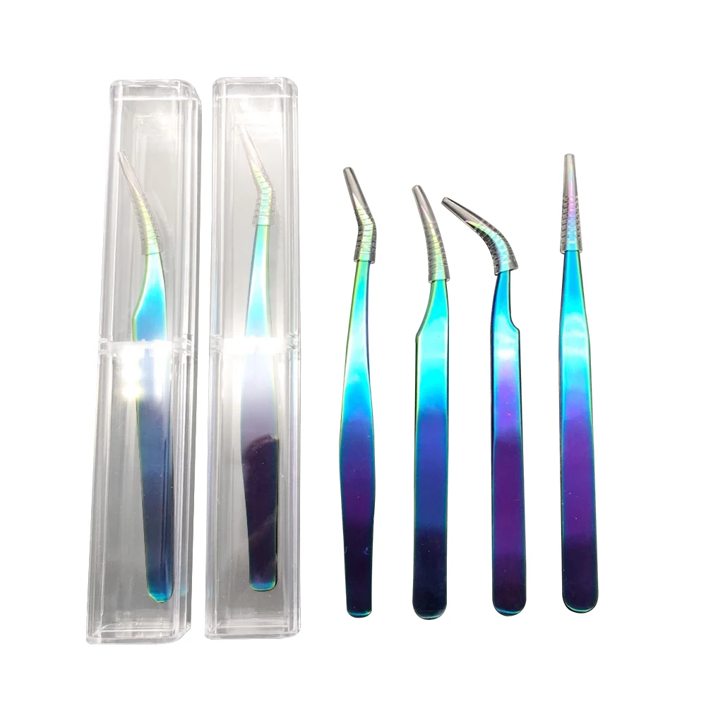 

Professional Tools Rainbow Stainless Steel Tweezers Eyelash Extension Tweezers