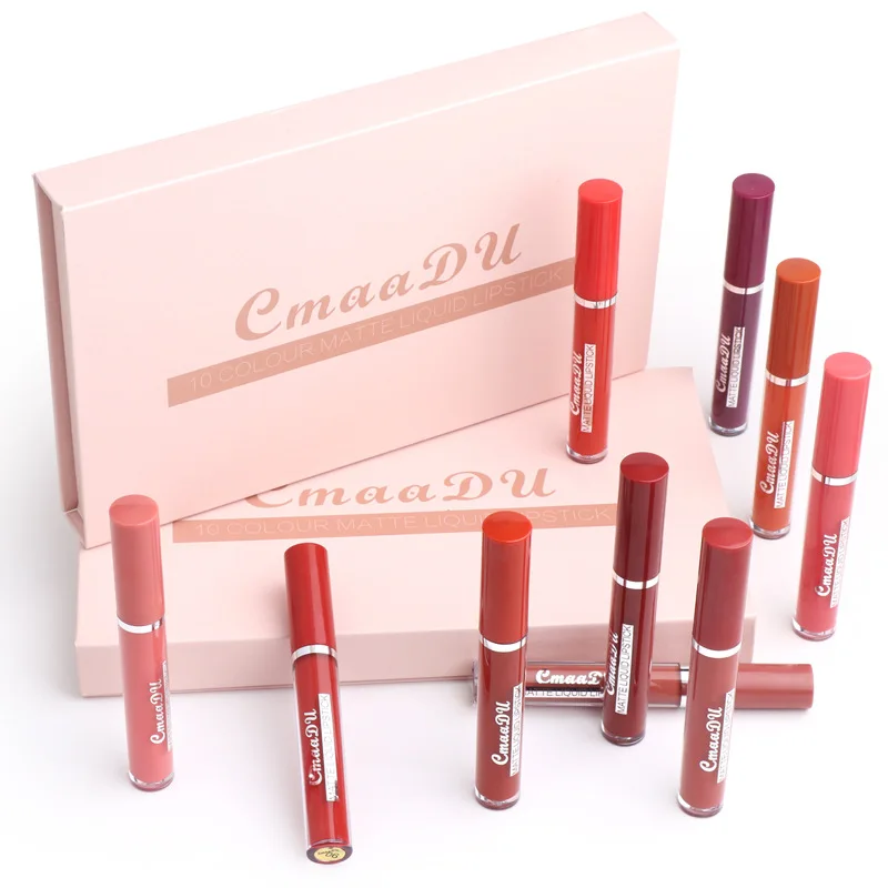 

Wholesale Waterproof display for lipstick Liquid Matte Colour cosmetice Lipstick Set, 8 colors