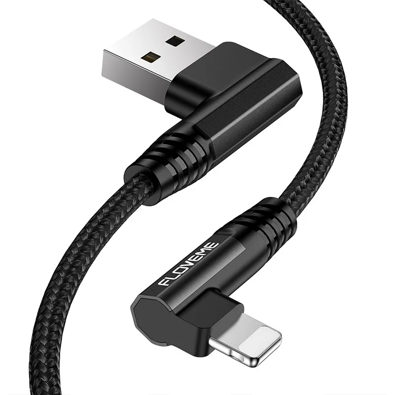 

Free Shipping 1 Sample OK FLOVEME 90 Degree Elbow Design Mobile USB Charging Cable C Type Cable Quick Charger For Micro USB