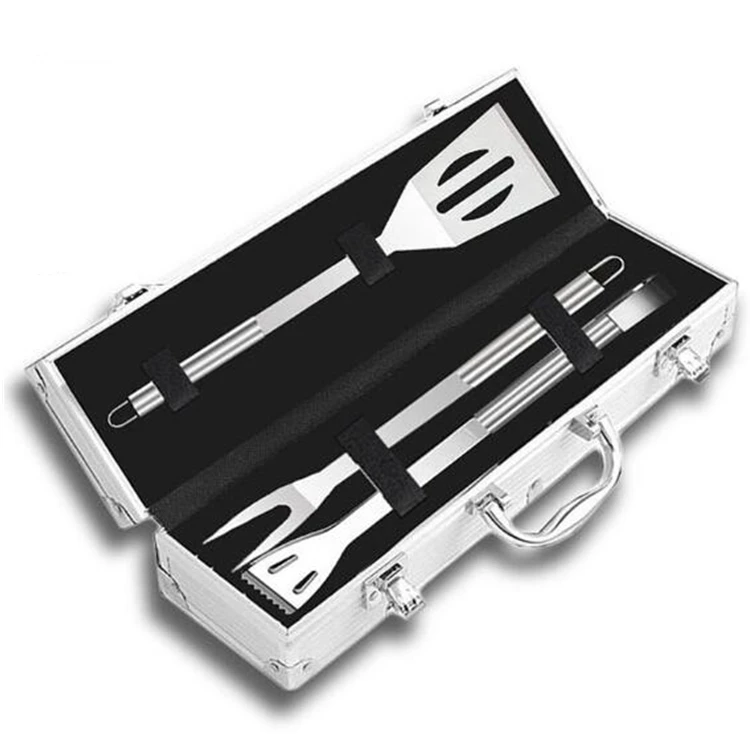 Amazon Wholesale Outdoor Aluminum Box Bbq Set Stainless Steel 3 Piece