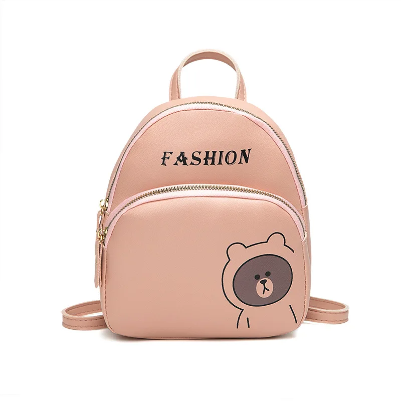 

2021 Fashionable New women pu bag bear Backpack for girl