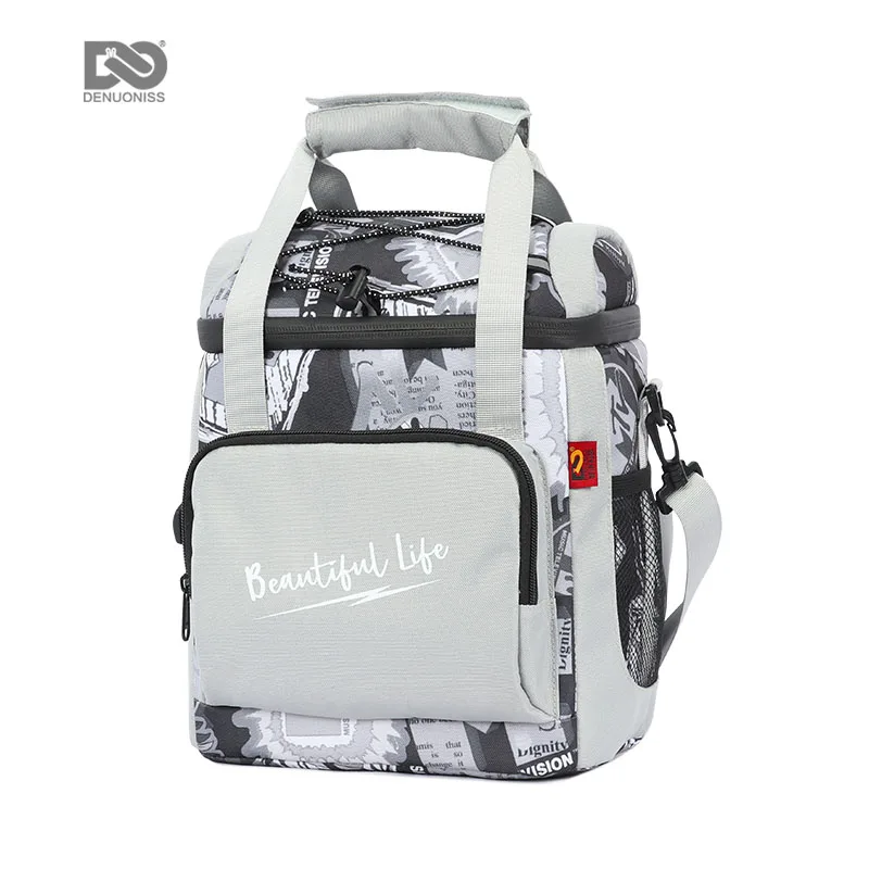 

100% waterproof portable food picnic insulated bag American street culture thermal beer shoulder bag 16 cans cooler bags for men, Customized color